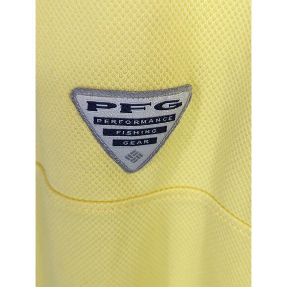 Columbia PFG Men's Omni Shade Solid Short Sleeve Polo Shirts Yellow‎ Size XXL - Picture 5 of 9